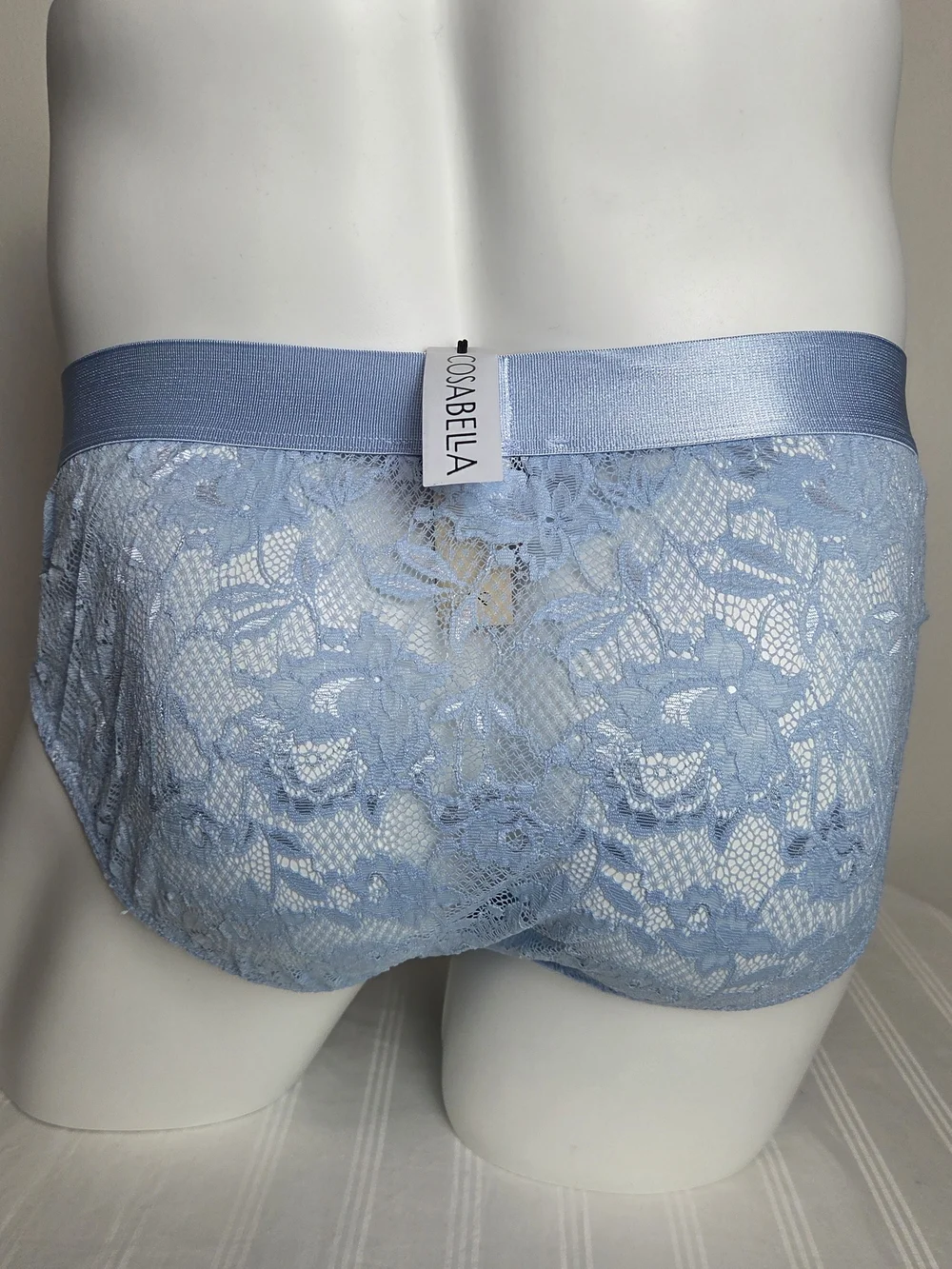 Cosabella Light Blue Lace Men's Jockstrap